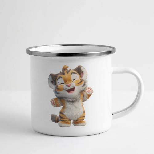 Energetic Baby Tiger Standing with Joy - Camper Mug