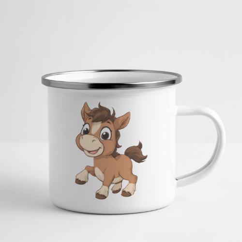 Playful Cartoon Baby Pony Full of Joy - Camper Mug