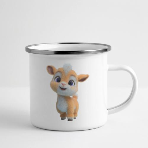 Cute Cartoon Baby Goat with Big Eyes - Camper Mug