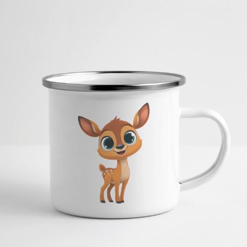 Cute Cartoon Deer with Joyful Big Eyes - Camper Mug
