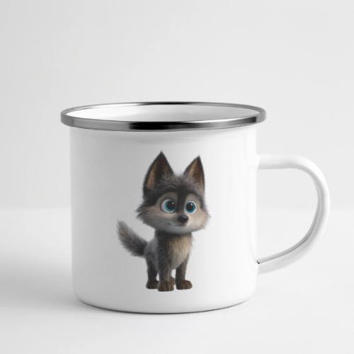 Innocent Cartoon Baby Wolf - Camper Mug