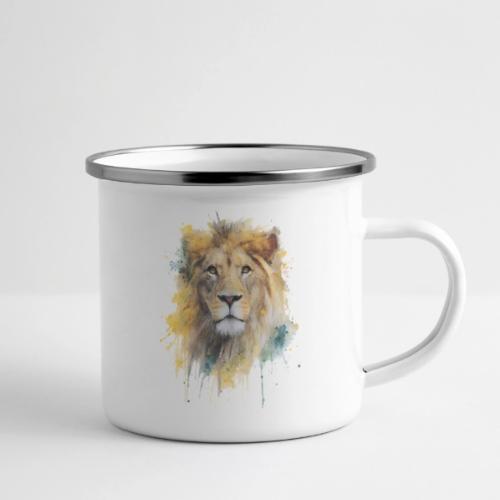 Watercolor Lion Portrait - Camper Mug
