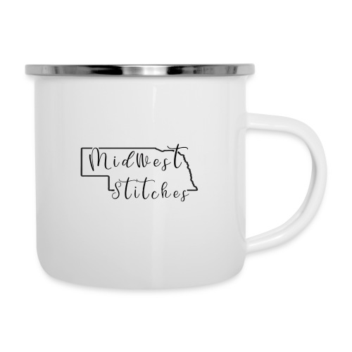 Midwest Stitches logo - Camper Mug