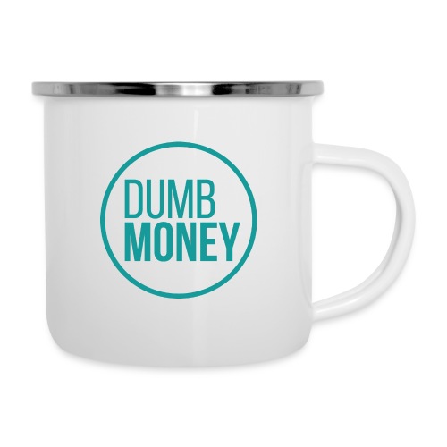 Dumb Money (teal logo) - Camper Mug