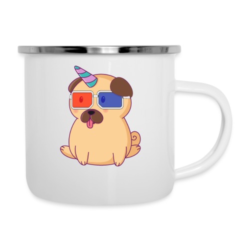 Dog with 3D glasses doing Vision Therapy! - Camper Mug