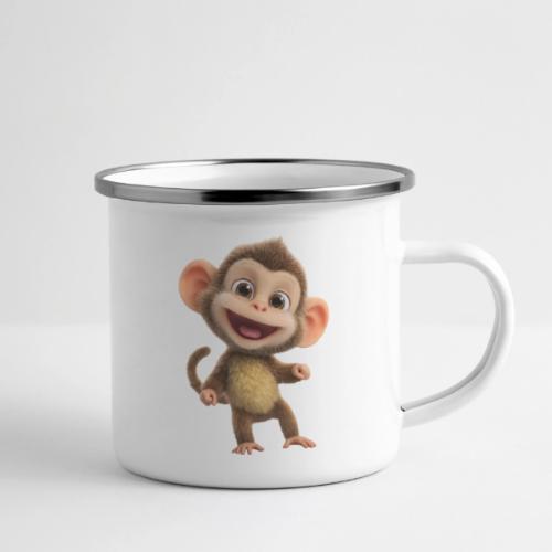 Happy Baby Monkey Standing - Camper Mug