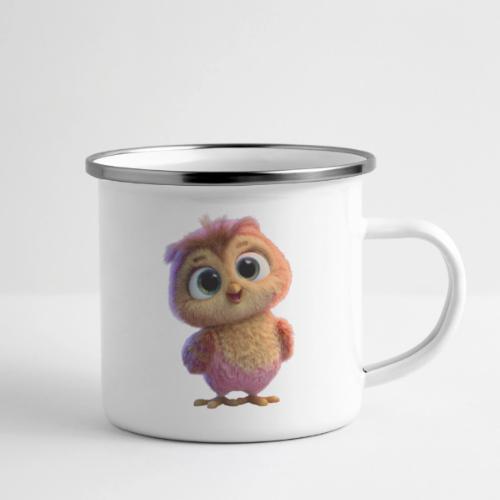 Adorable Baby Owl with Big Eyes - Camper Mug