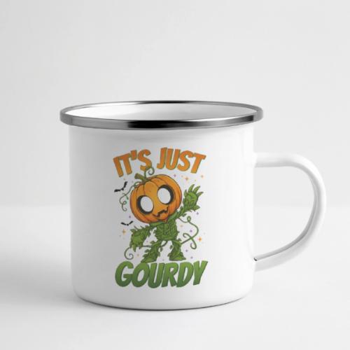 Cute Pumpkin Monster “It’s Just Gourdy” Funny - Camper Mug