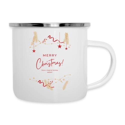 Merry Christmas Typography Design - Camper Mug