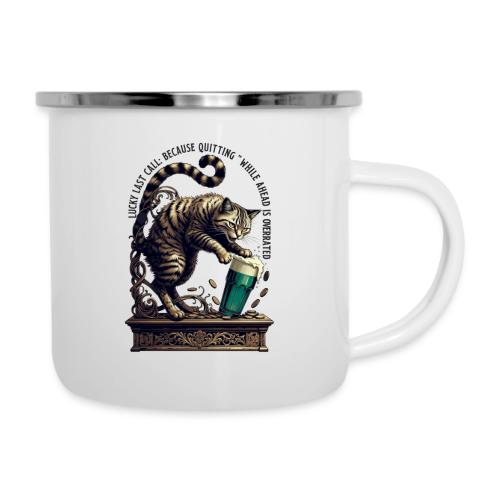 Lucky Last Call Cat Graphic Tee - Camper Mug