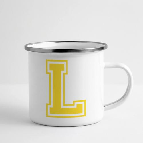 Letter L – Capital Athletic Alphabet Monogram - Camper Mug