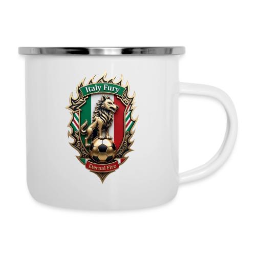 Italy Wolf Fury T-Shirt, Italian Flag Pride Gift - Camper Mug