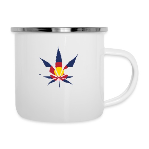 Colorado Pot Leaf Flag - Camper Mug