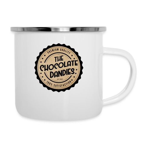 Chocolate Dandies Logo Large White Outline - Camper Mug