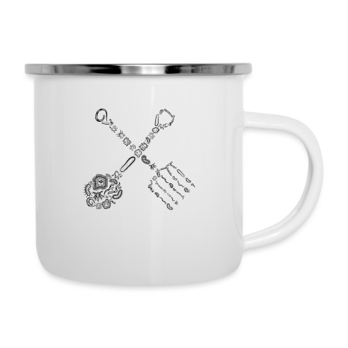 fork and shovel microbe farmer - Camper Mug