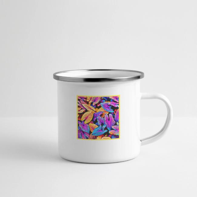 Captivating Neon Elegance Leaf Pattern