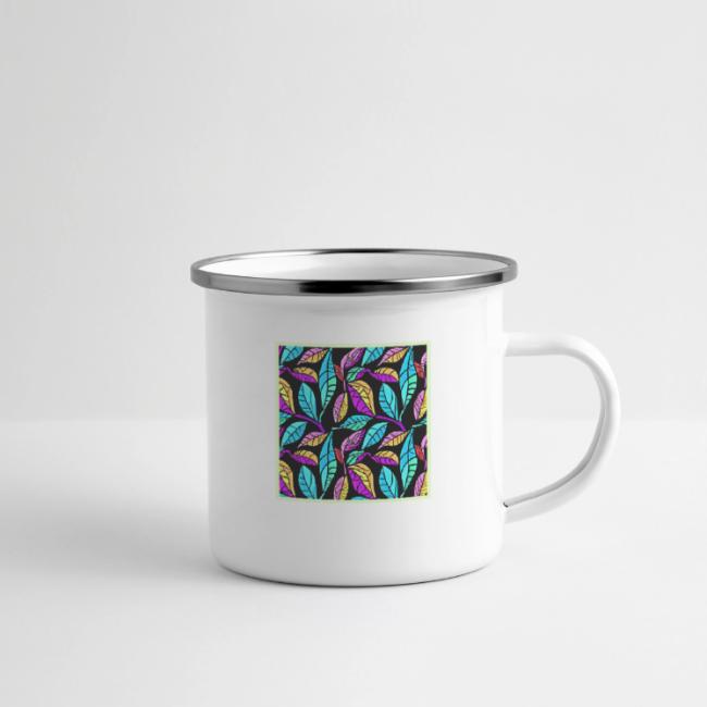Stained Glass Leaves Design
