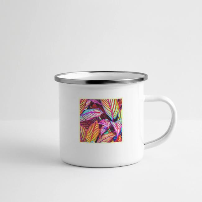 Striped Neon Leaves Design