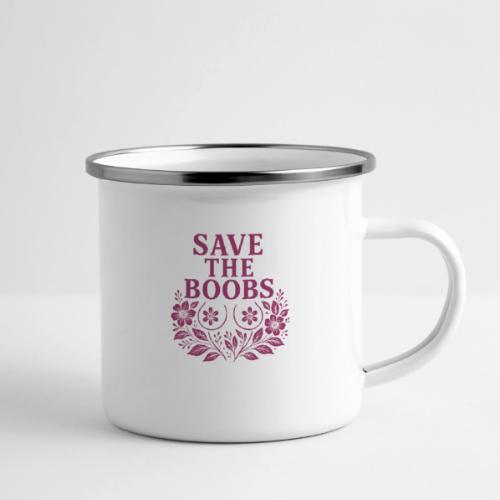 Save the boobs floral - Camper Mug