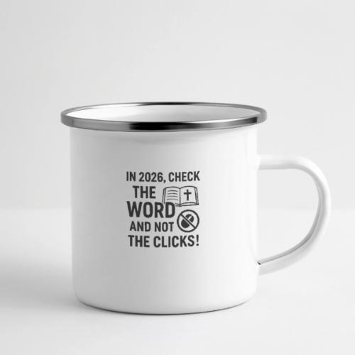 BW Word Clicks 2026 background - Camper Mug