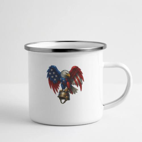 American Flag Bald Eagle - Helmet - Camper Mug