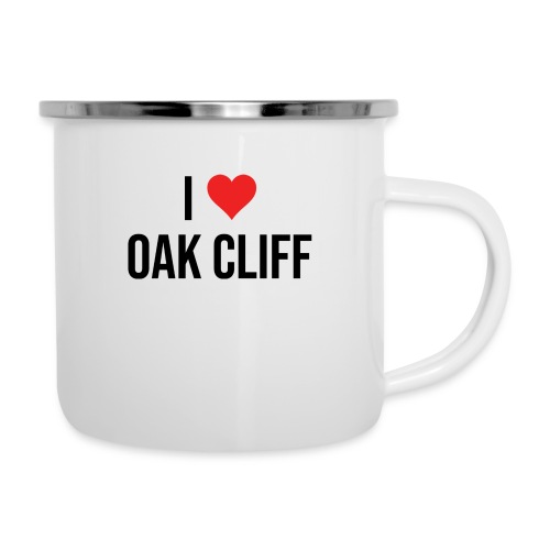 I Love Oak Cliff V1 outlines blk - Camper Mug