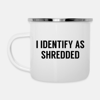 I identify as shredded - Camper Mug