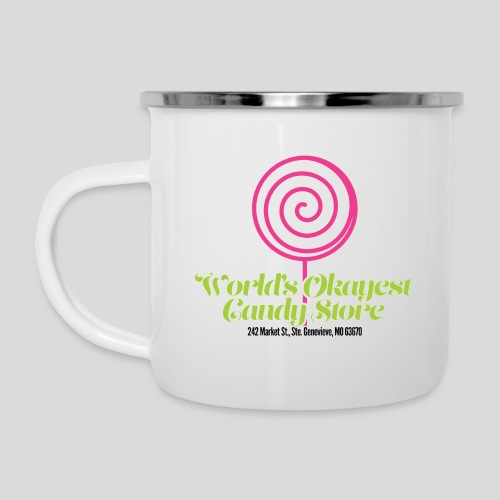 World's Okayest Candy Store Pink/Green/Black - Camper Mug