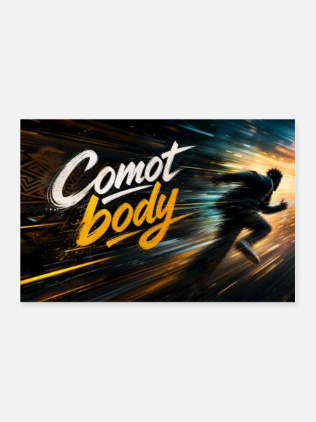 Comot Body Motion Burst - Poster 36x24 - white - Front