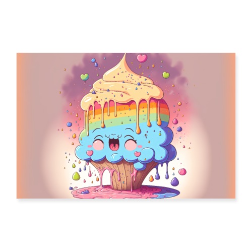 Cake Caricature - January 1st Psychedelia Dessert - Poster 36x24