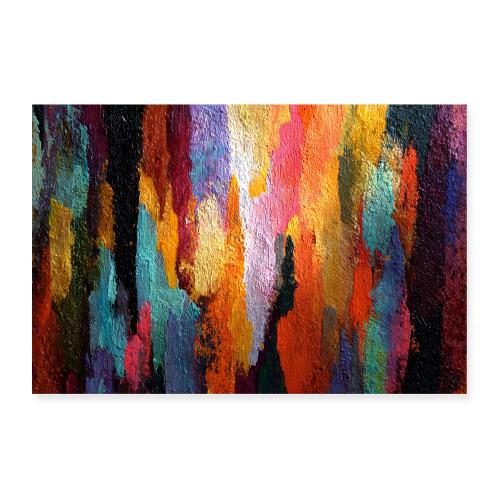 Abstract Art: Vertical Vibrance - Poster 36x24
