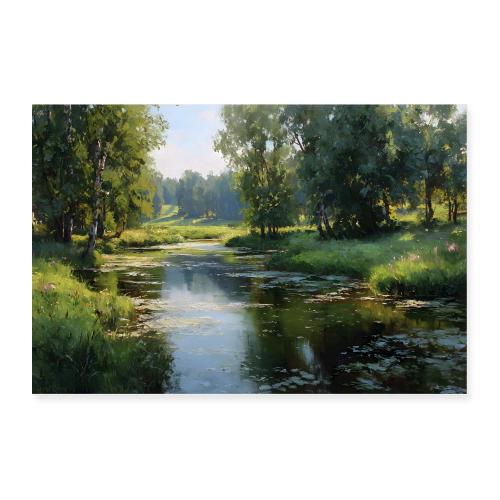 Digital Painting: Verdant Reflection - Poster 36x24