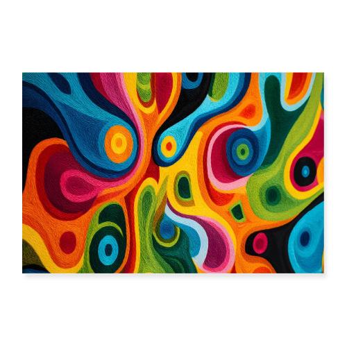 Abstract Art: Psychedelic Currents - Poster 36x24