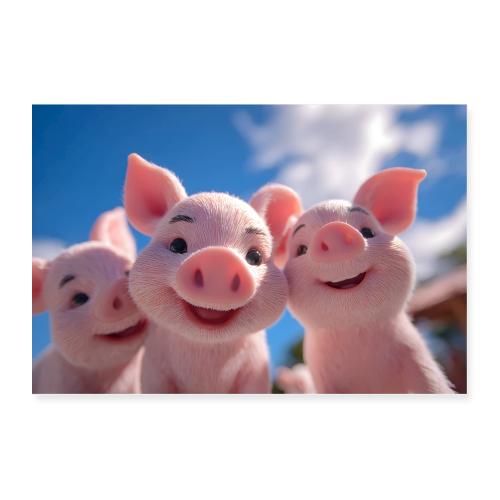 Piggy Smiles - Poster 36x24