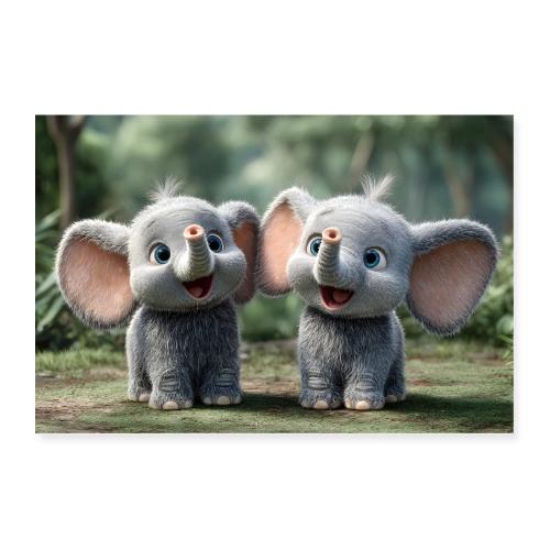 Elephant Buddies - Poster 36x24