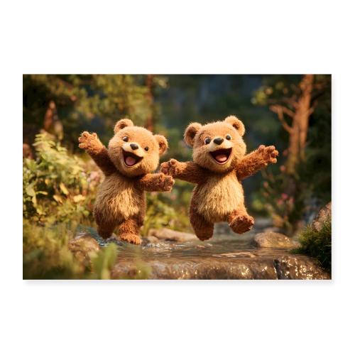Streamside Bears - Poster 36x24