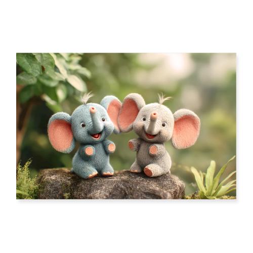 Rockside Elephants - Poster 36x24