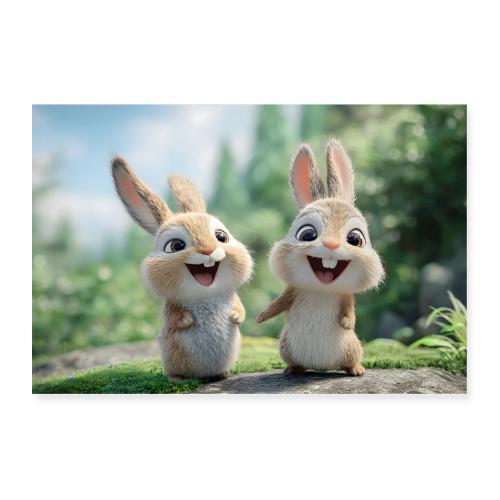 Sunny Day Rabbits - Poster 36x24