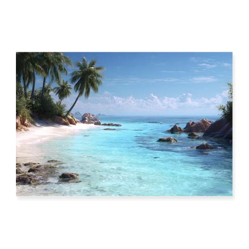 Tropical beach: Turquoise Escape - Poster 36x24