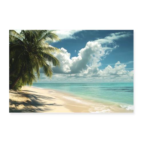 Tropical beach: Emerald Waves - Poster 36x24