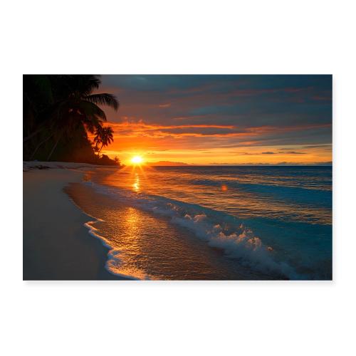 Sunset: Golden Shoreline - Poster 36x24