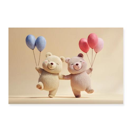 Beige Breeze Bears - Poster 36x24