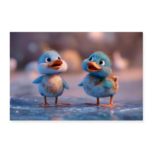 Blue Duck Buddies - Poster 36x24