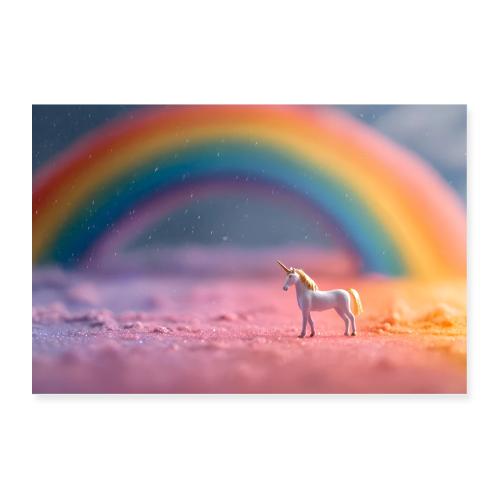 Rainbow View Unicorn - Poster 36x24