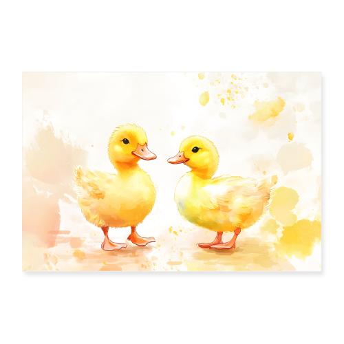 Yellow Duck Duo - Poster 36x24