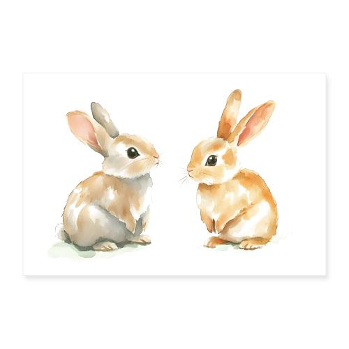 Rabbits: Gentle Glance - Poster 36x24