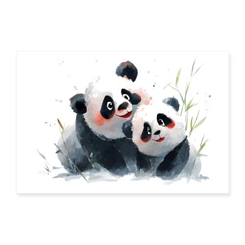 Panda Love – Mother & Baby - Poster 36x24