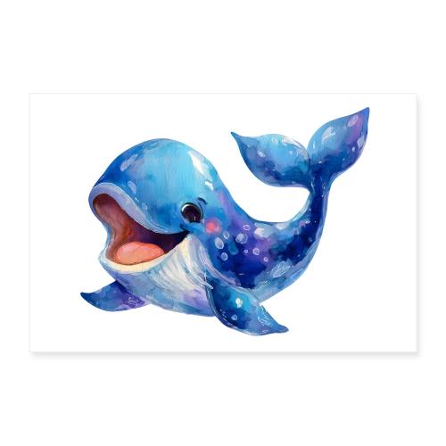 Blue Whale Serenity - Poster 36x24