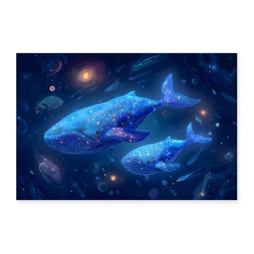 Cosmic Whale Journey - Poster 36x24