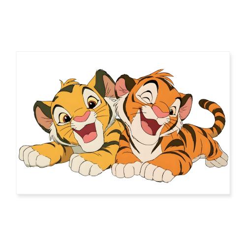 Playful Tiger Twins - Poster 36x24